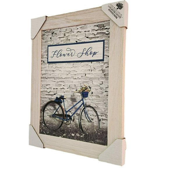 Flower Shop Bicycle Printed Framed Wall Art - Picture 11 of 15